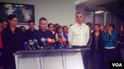 Журналисты оппозиционного телеканала «Рустави 2»