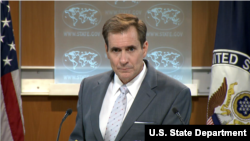 美国国务院发言人柯比7月7日主持例行记者会（美国国务院提供）