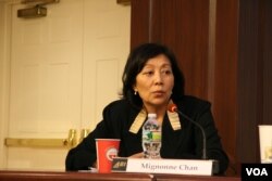 台湾经济研究院中华台北亚太经济合作研究中心执行长詹满容(美国之音钟辰芳拍摄)