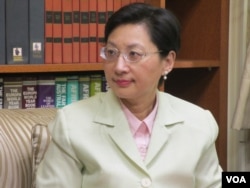 台湾外交部发言人高安(美国之音张永泰 拍摄)