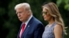 美国总统特朗普与第一夫人梅兰妮娅（路透社2020年5月27日）