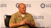 美国海军作战部长迈克尔·吉尔代上将(Admiral Michael Gilday)称要有准备与中国一战心态（美国之音黎堡摄）