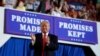 President Donald Trump arrives to speak at the Pennsylvania Farm Show Complex and Expo Center in Harrisburg, Pennsylvania, April 29, 2017, on the 100th day of his presidency.
