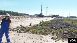 俄罗斯西伯利亚的一处油井。（美国之音白桦拍摄）