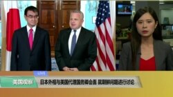 VOA连线(许湘筠)：日本外相与美国代理国务卿会面，就朝鲜问题进行讨论