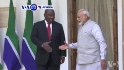 VOA60 Afirka: Shugaban Afrika Ta kudu Cyril Ramaphosa Da Firaministan Kasar India Marendra Modi Sun Kulla Yarjejeniyar Huldar Kasuwanci