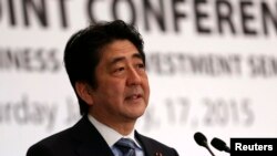 日本首相安倍晉三(資料圖片)