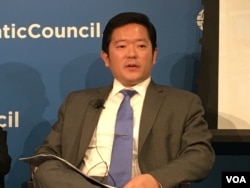 全球台灣研究中心執行主任蕭良其 (美國之音鍾辰芳拍攝)