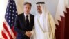 美国国务卿布林肯11月4日访问约旦首都安曼，并在酒店会见了卡塔尔首相兼外长穆罕默德·本·阿卜杜拉赫曼·阿勒萨尼（Mohammed bin Abdulrahman Al Thani ）。