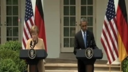 奧巴馬默克爾就進一步制裁問題警告俄羅斯