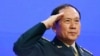中国国防部长魏凤和2019年6月2日在香格里拉对话会上发言（美联社）