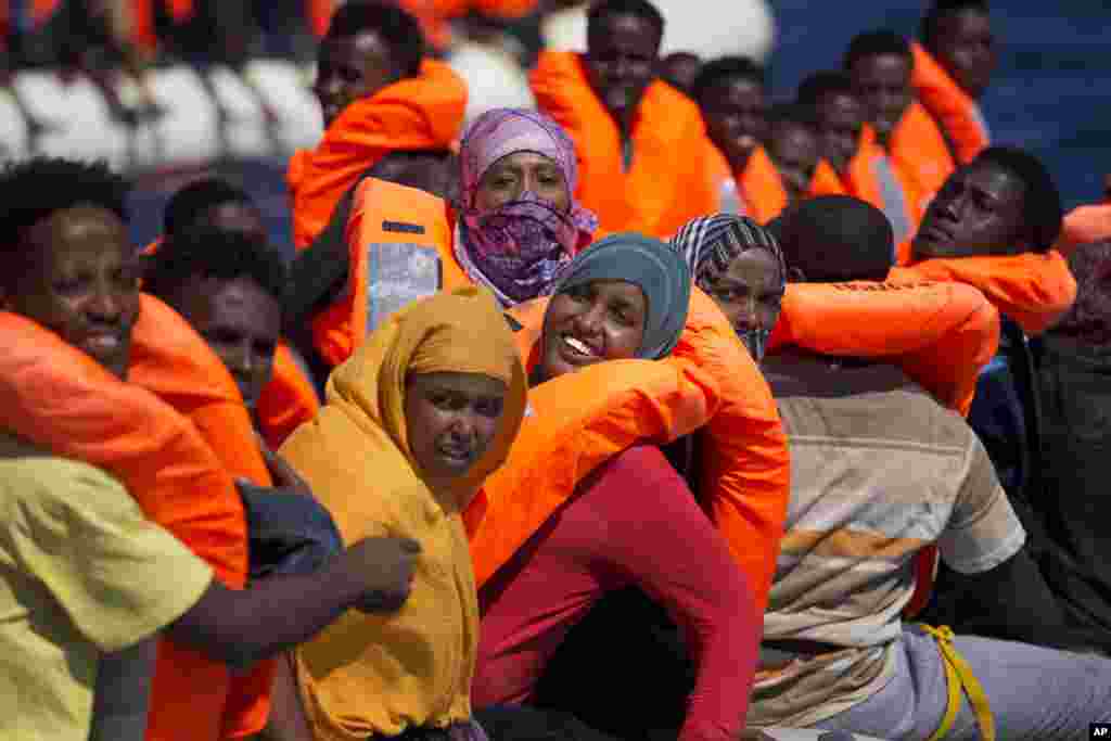 An ceto &#39;yan gudun hijira fiye da dubu shida da dari biyar yawancin su &#39;yan kasar Eritrea ne.&nbsp;AGUSTA 30, 2016