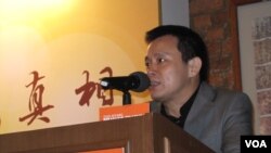 前南方都市報總編程益中( 美國之音 黎堡拍攝）