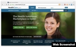 联邦政府医保市场网站。（网站截图）