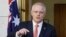 Australian Prime Minister Scott Morrison addresses media at Parliament House in Canberra, Australia, Feb. 13, 2019. 