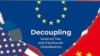 在華“歐洲商會”發表的報告封面《脫鉤:拆斷全球化的聯繫和補訂》（Decoupling: Severed Ties and Patchwork Globalisation）。