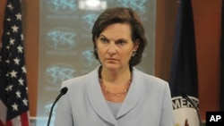 曾任美国国务院发言人的助理国务卿卢岚（Victoria Nuland）资料照