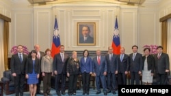 蔡英文2018年5月22日会见美中经济及安全审议委员会代表团（台湾总统府）