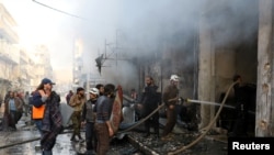 叙利亚城镇埃里哈2017年2月也遭受空袭