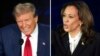 Ứng cử viên đảng Cộng hòa Donald Trump và ứng cứ viên đảng Dân chủ Kamala Harris tranh luận trên ABC News hôm 10/9/2024 ở in Philadelphia. 