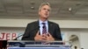 Republican presidential candidate, former Florida Gov. Jeb Bush, gestures as he speaks to supporters during a rally Nov. 2, 2015, in Tampa, Florida.
