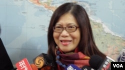 民进党立委管碧玲(美国之音申华拍摄)