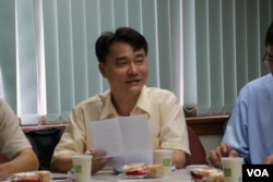 “兩岸政策協會”副理事長陳建仲（美國之音楊明攝）