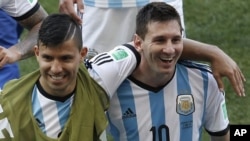Lionel Messi and Sergio Aguero