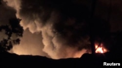 Suuraan Rooyters kun aara buufata xiyyaara waraanaa Damaaskaas biratti mullate agarsiisa, Amajii 13, 2017