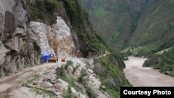 怒江松塔水電站施工現場