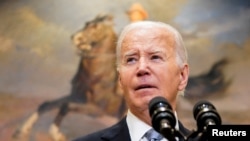 ປະທານາທິບໍດີ ສະຫະລັດ ທ່ານ ໂຈ ໄບເດັນ ກ່າວຖະແຫຼງການ ນຶ່ງວັນຫຼັງຈາກທ່ານ ດໍໂນລ ທຣຳ ຖືກຍິງໃນການຊຸມນຸມໂຄສະນາຫາສຽງ, ທຳນຽບຂາວ, ນະຄອນຫຼວງ ວໍຊິງຕັນ.