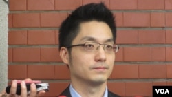 時任台灣在野黨國民黨立委蔣萬安(美國之音張永泰拍攝)