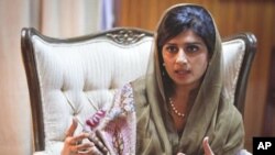 巴基斯坦外交部長希娜.拉巴尼.哈爾。