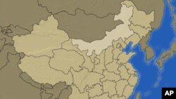 中国地图北部浅色地区为内蒙古 