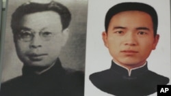 中共谍报员涂作潮(右)和李白