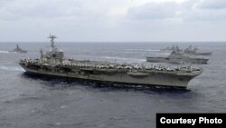 美国海军 “乔治.华盛顿号”航母战斗群（网络图片）