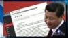 无界新闻网转载倒习公开信(美国之音电视节目截频图)