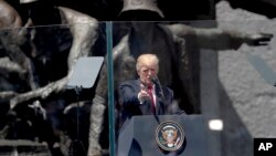 美國總統川普6日在波蘭華沙發表演講