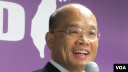  民进党主席 苏贞昌(VOA记者张永泰拍摄) 