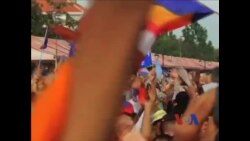 柬埔寨反对派抗议洪森大选获胜