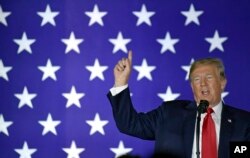 President Donald Trump speaks at a fundraiser in Fargo, N.D., Sept. 7, 2018.