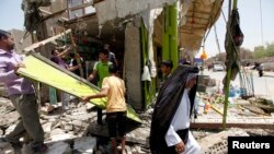 巴格達自殺汽車炸彈襲擊現場