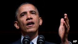 奥巴马总统4月10日在约翰逊总统图书馆发表讲话
