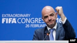  Shugaban FIFA Gianni Infantino 