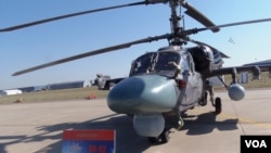 2015年莫斯科航展上展出的卡-52直升机。 