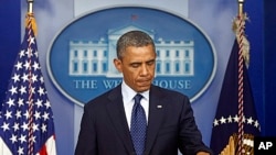 波士頓爆炸案發生後，奧巴馬總統在白宮發表講話。