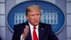 President Donald Trump speaks about the coronavirus in the James Brady Press Briefing Room of the White House, Wednesday, April 22, 2020, in Washington. 