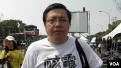 綠色公民行動聯盟理事長賴偉傑（美國之音申華拍攝)