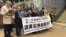 香港1月30日多團體中聯辦抗議迫害中國人權律師（美國之音記者海彥拍攝）