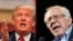 A composite image of presidential candidates Donald Trump (left) and Sen. Bernie Sanders (right.)